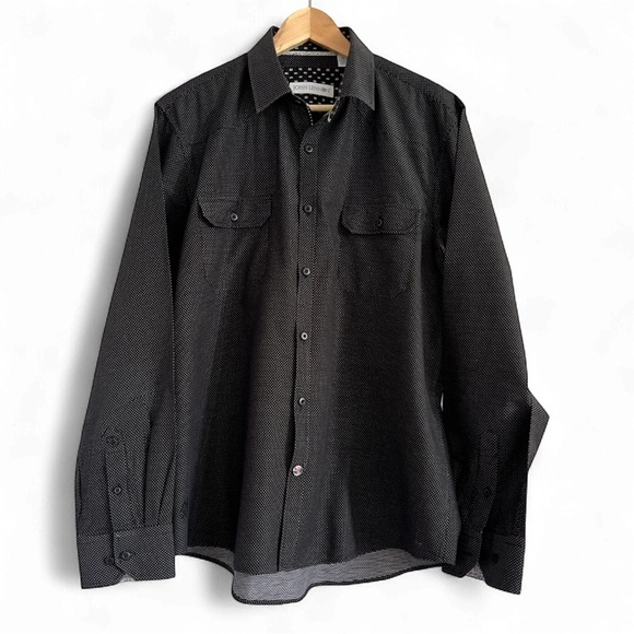 Classic Black Button-Down Shirt - Picture 1 of 3